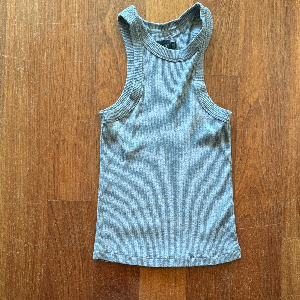 Bandier wsly rivington ribbed tank - heather grey